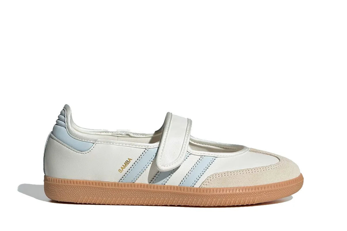Adidas Samba Jane White Blue Gum Branco