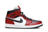 Air Jordan 1 Mid Chicago Black Toe Vermelho/Preto