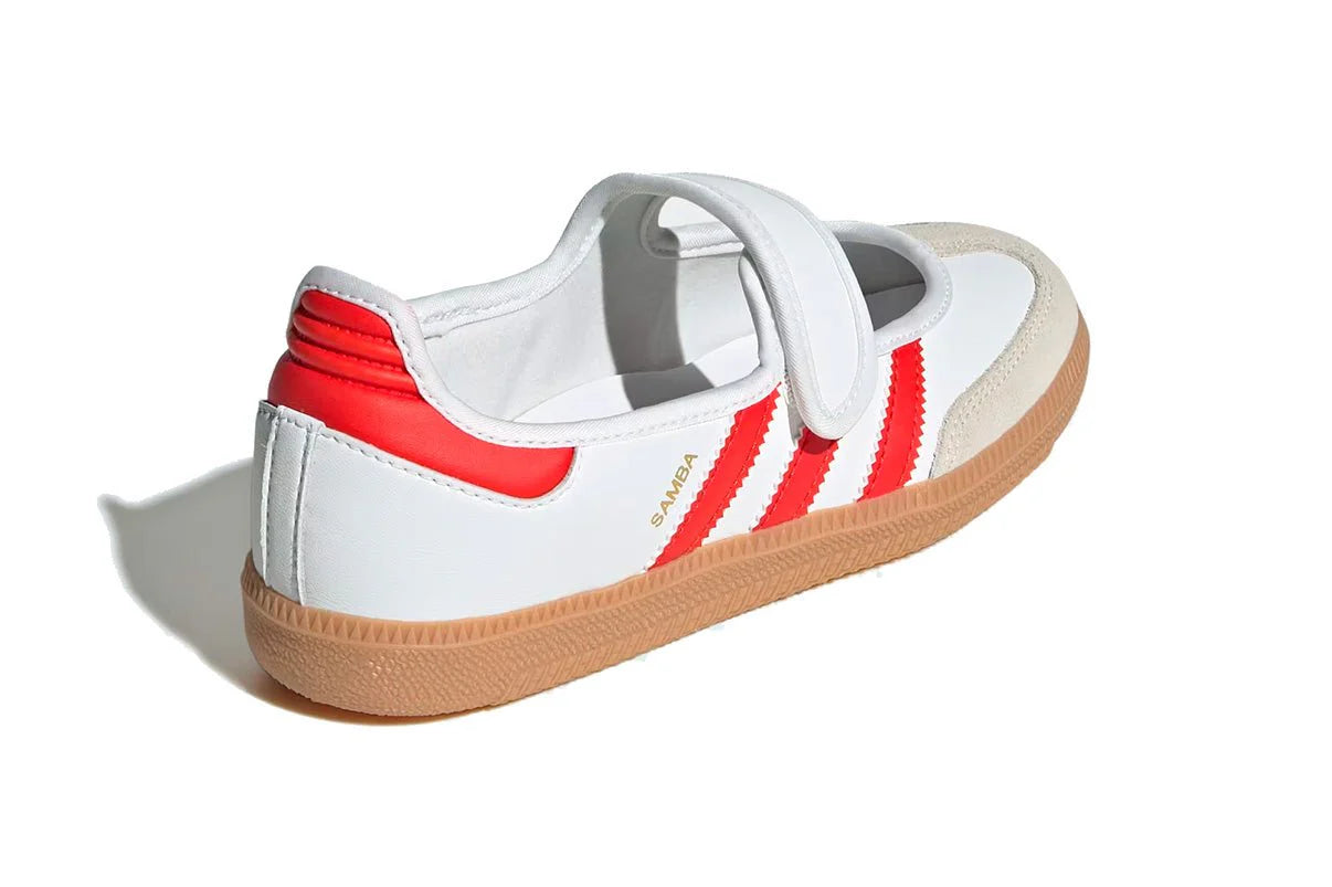 Adidas Samba Jane White Red Gum Branco