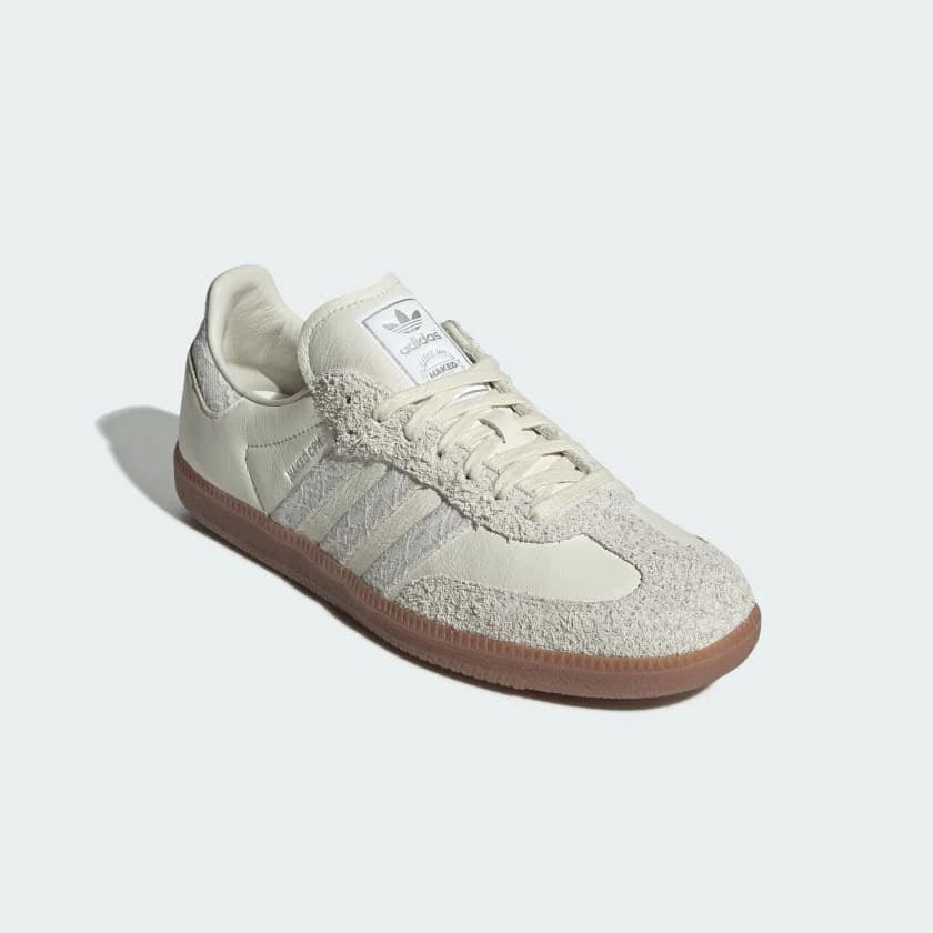 Adidas Samba Og x Naked Consortium Off White Crystal White Branco (PRONTA ENTREGA)