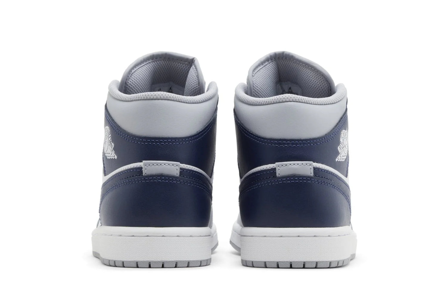 Air Jordan 1 Mid Wolf Grey Midnight Navy Cinza