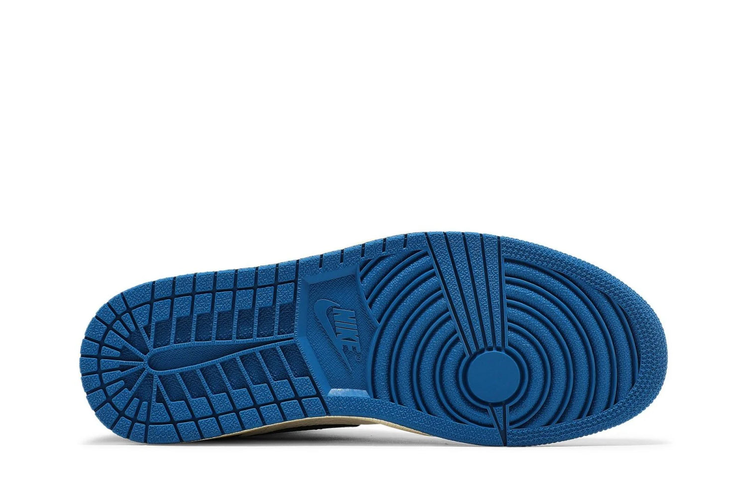 Air Jordan 1 Retro High Fragment Design x Travis Scott Couro Branco Azul