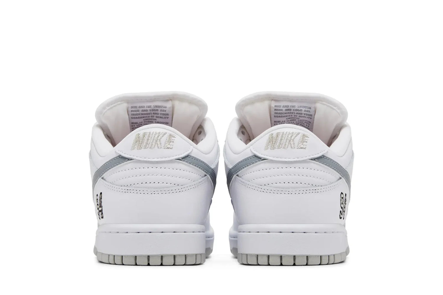 Nike SB Dunk Low Supreme 94 White Metallic Silver Branco