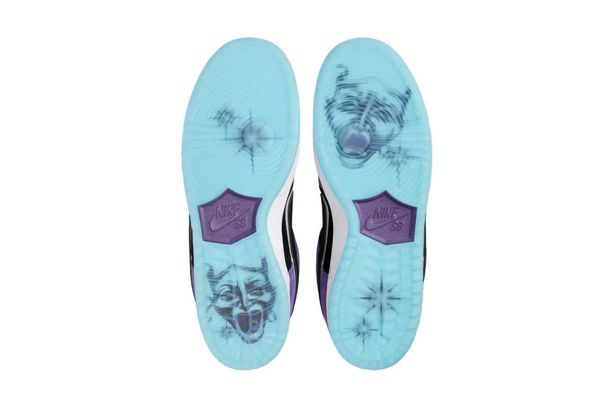 Nike SB Dunk Low Pro x Hayley Wilson Black and Court Purple Roxo