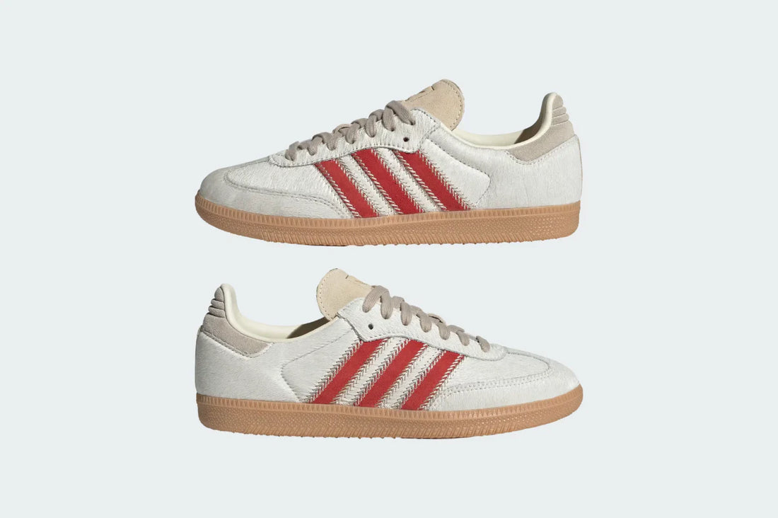 Adidas Samba OG Pony Hair Wonder Beige Better Scarlet