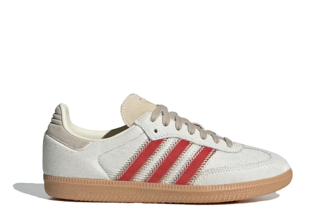 Adidas Samba OG Pony Hair Wonder Beige Better Scarlet