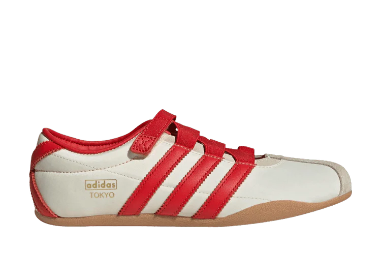 Adidas Tokyo Mary Jane Cream White Red Gold Metallic Creme