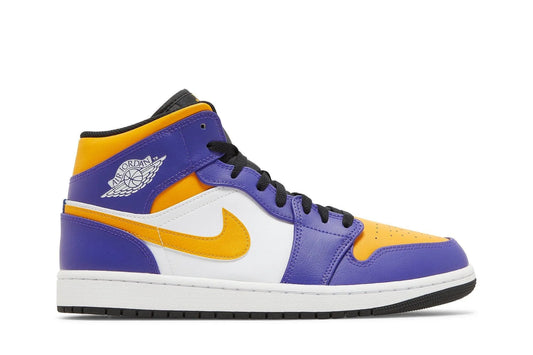 Air Jordan 1 Mid Lakers Roxo/Amarelo