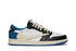 Air Jordan 1 Retro Low Fragment Design x Travis Scott Couro Branco Preto Azul