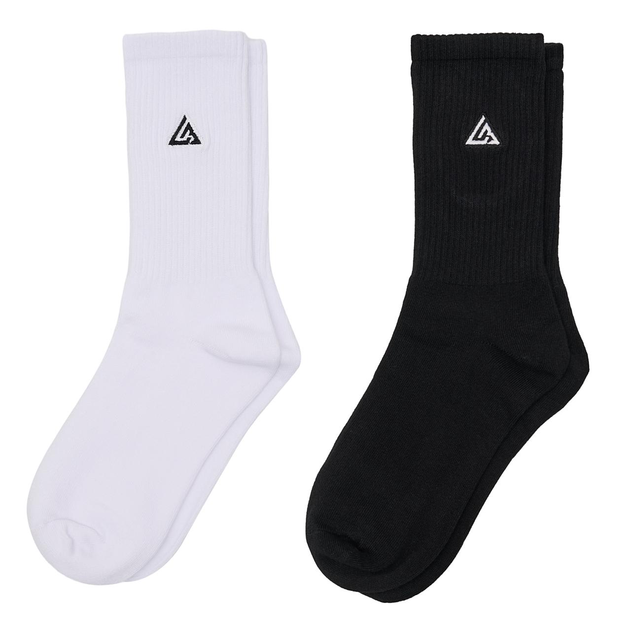 Meias Lowbank Essentials Branco & Preto (Pack com 2 Pares)