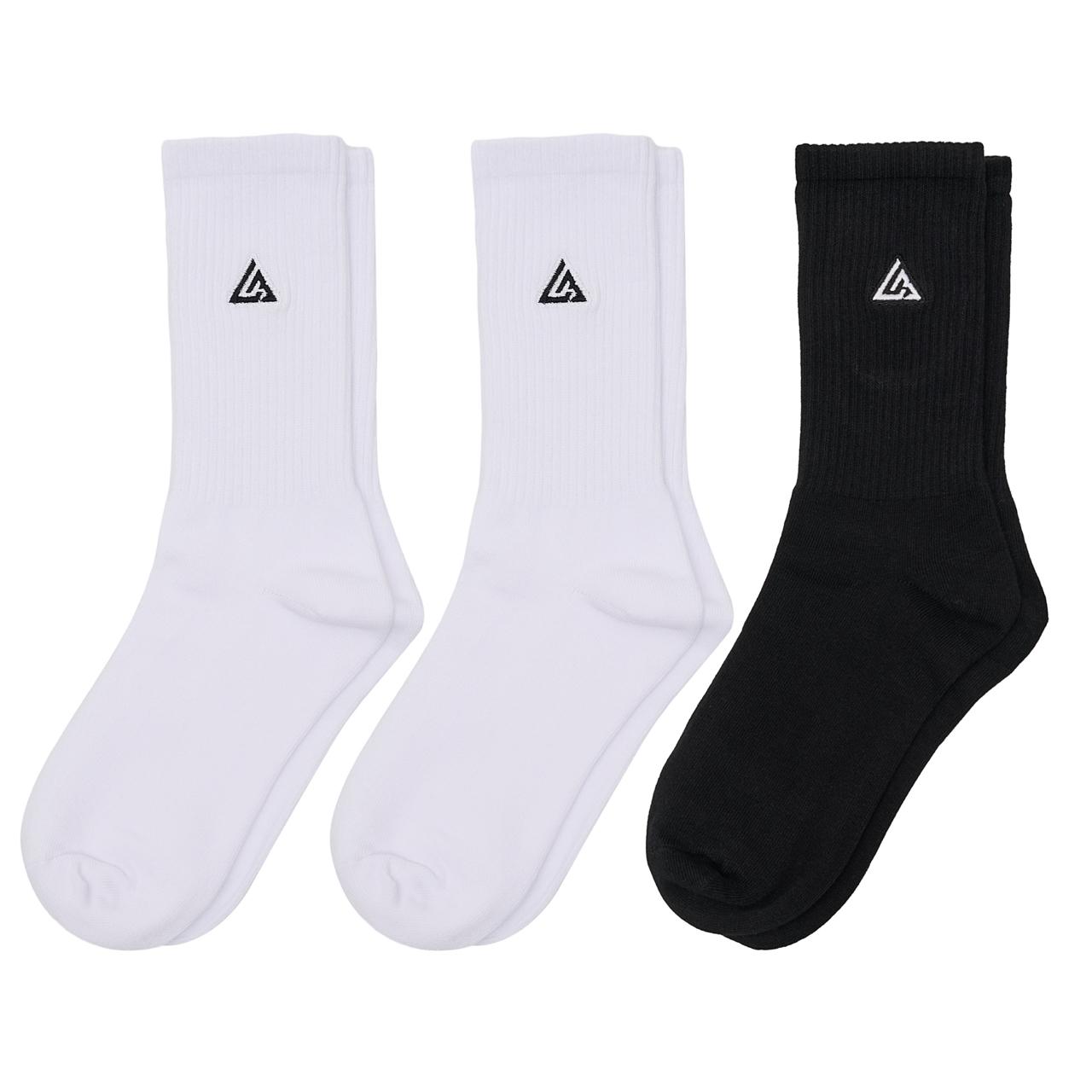 Meias Lowbank Essentials Branco & Preto (Pack com 3 Pares)