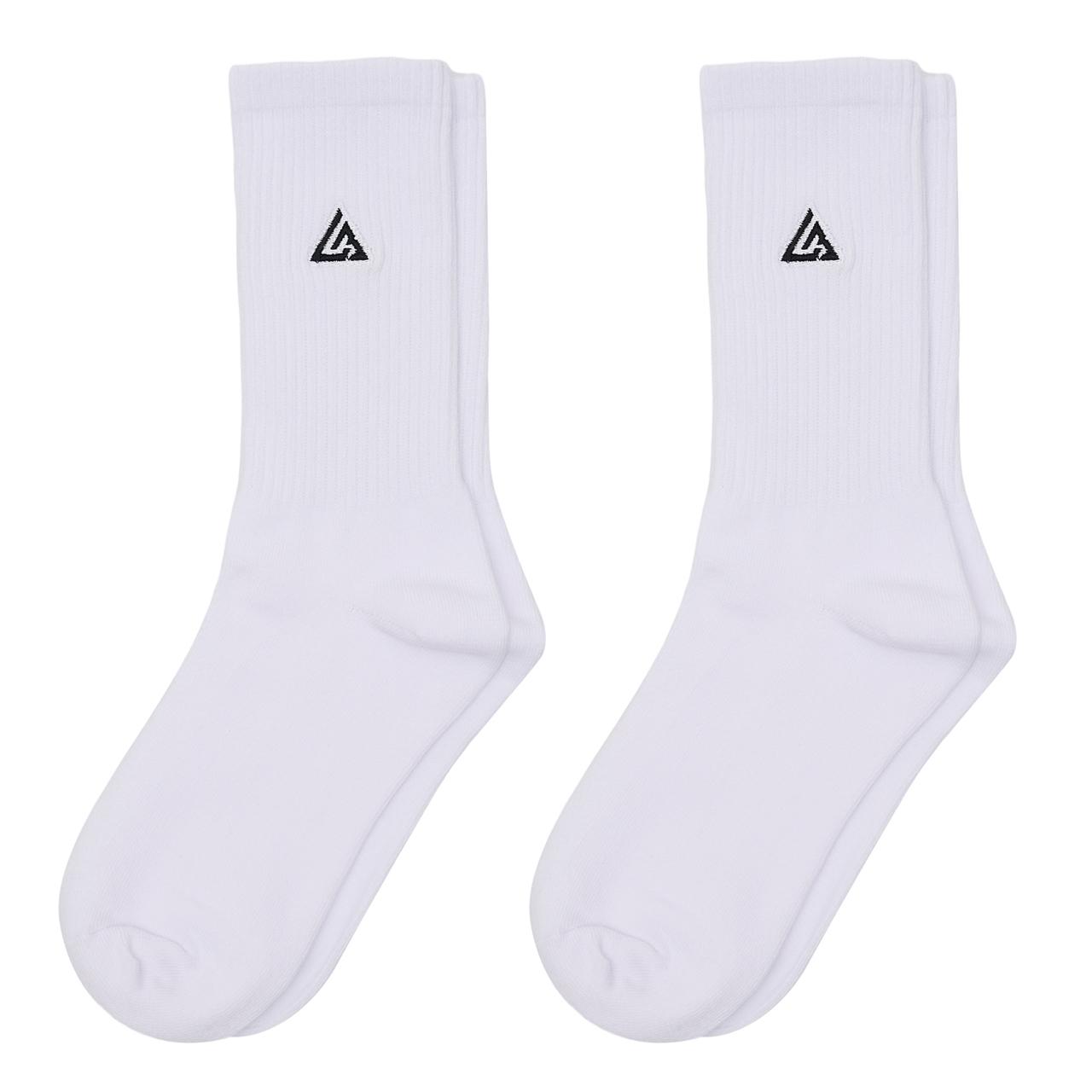 Meias Lowbank Essentials Branco com Logotipo Preto (Pack com 2 Pares)