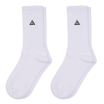 Meias Lowbank Essentials Branco com Logotipo Preto (Pack com 2 Pares)