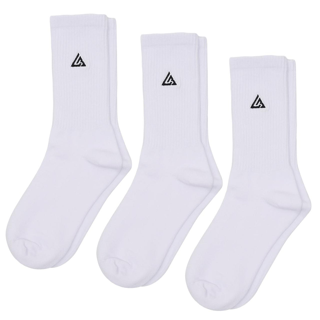 Meias Lowbank Essentials Branco com Logotipo Preto (Pack com 3 Pares)