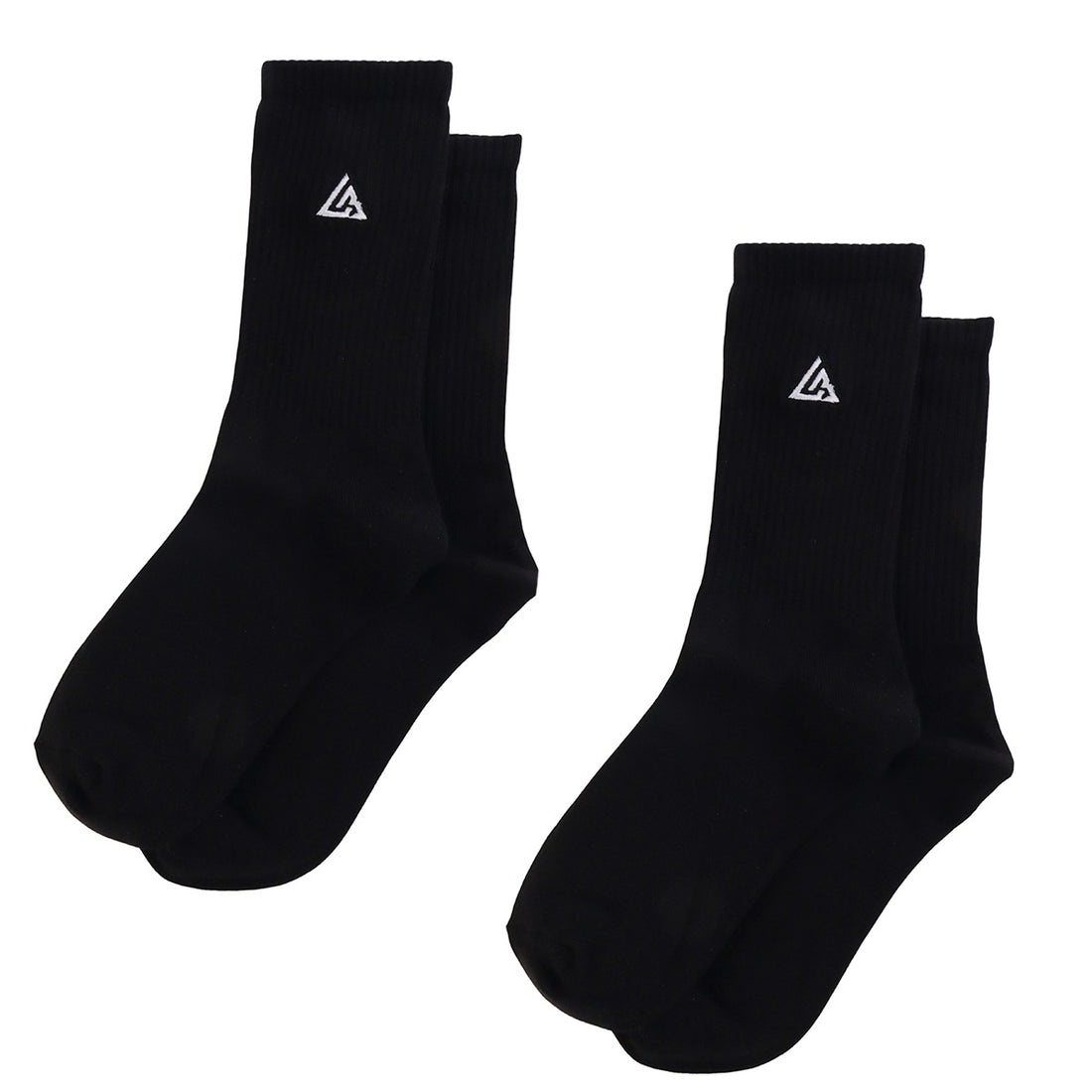 Meias Lowbank Preto com Logotipo branco Bordado (Pack com 2) 
