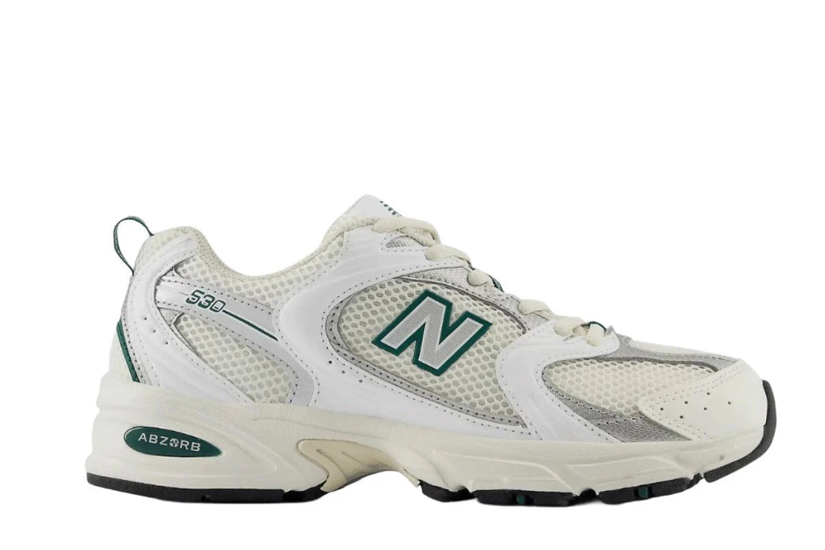 New Balance 530 Sea Salt White Marsh Green Branco