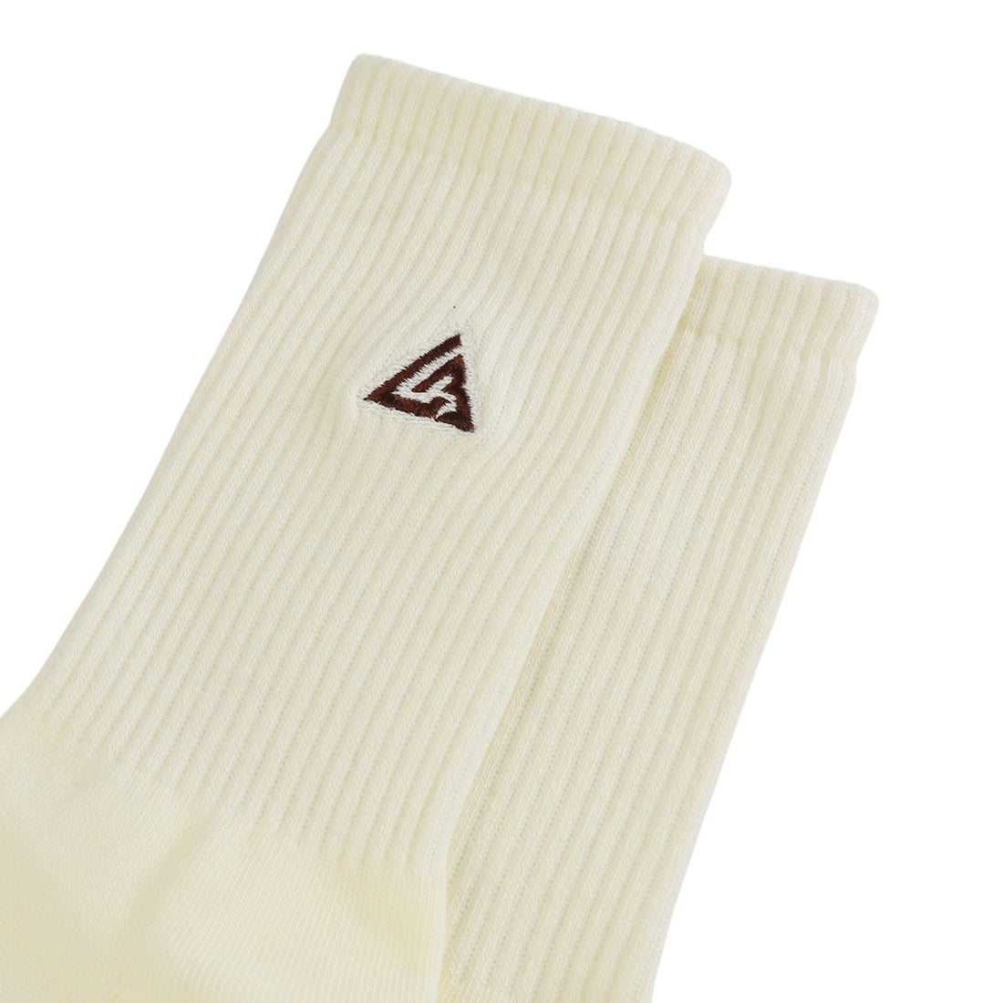 Meias Lowbank Off-White com Logotipo Bordô Bordado (Pack com 2)