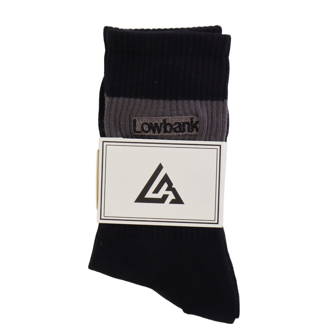 Meias Lowbank Preto com Nome Escrito Cinza (Pack com 2)