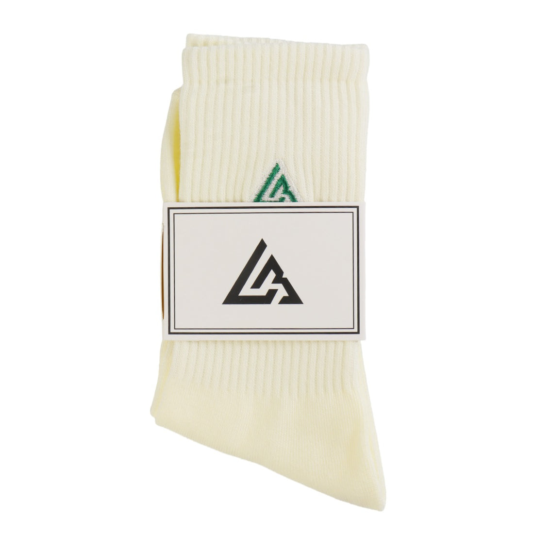 Meias Lowbank Off-White com Logotipo Verde Bordado (Pack com 2) 