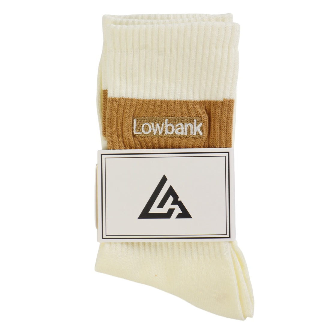Meias Lowbank Off-White com Nome Escrito Caramelo (Pack com 2) 
