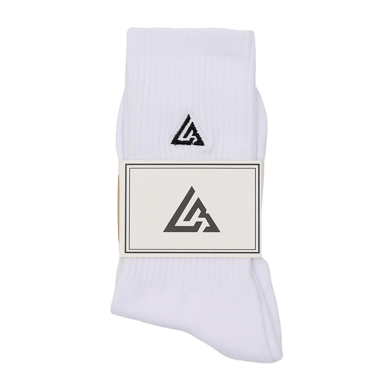 Meias Lowbank Essentials Branco com Logotipo Preto (Pack com 3 Pares)