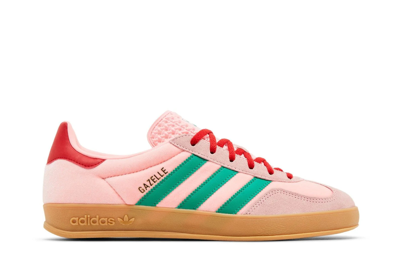 Adidas Gazelle Indoor Court Green Glow Pink Gum Rosa