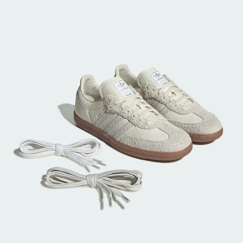 Adidas Samba Og x Naked Consortium Off White Crystal White Branco (PRONTA ENTREGA)
