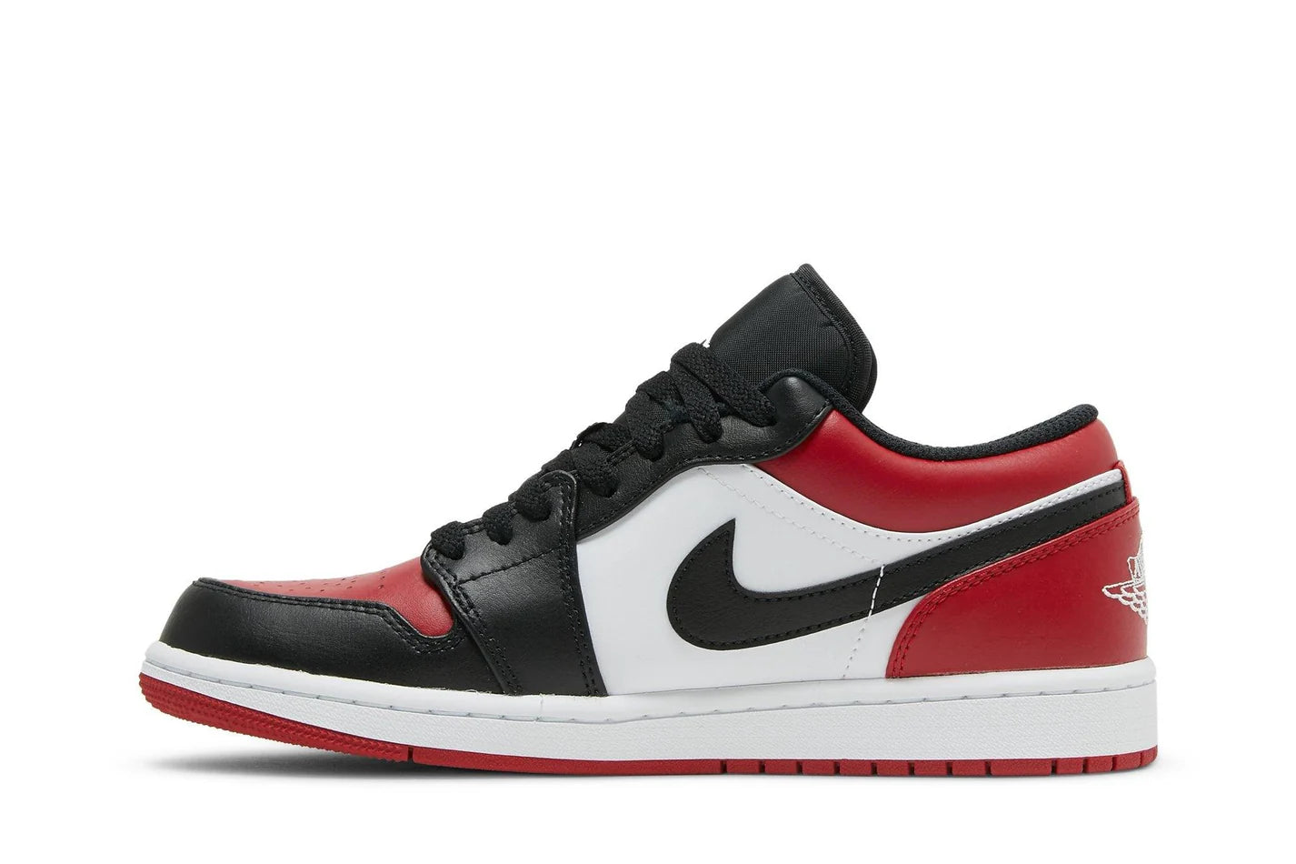 Air Jordan 1 Low Bred Toe Vermelho