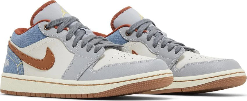Air Jordan 1 Low Phantom Denim Cinza