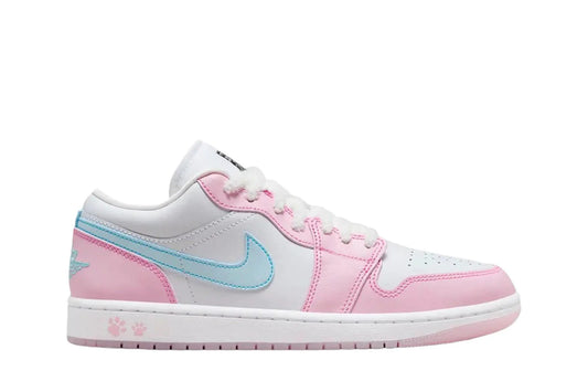 Air Jordan 1 Low Se Paw Print Pink Foam Rosa