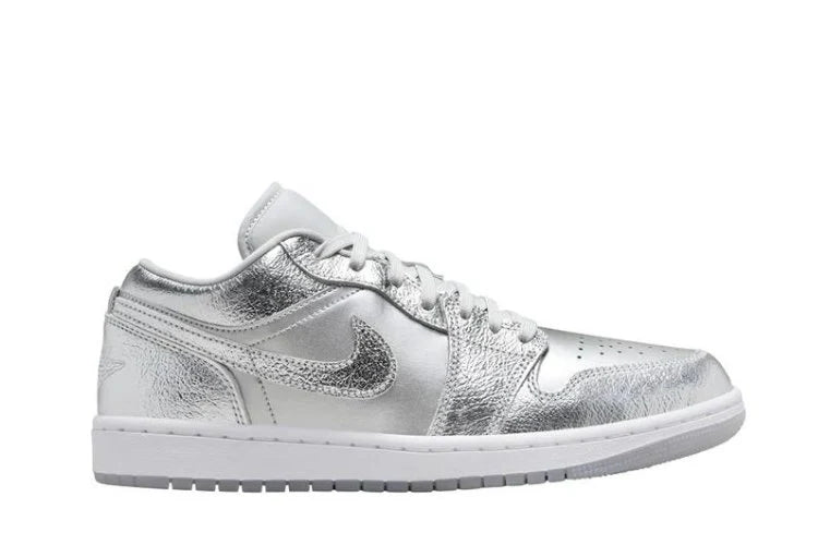 Air Jordan 1 Low SE Silver Metallic Cinza