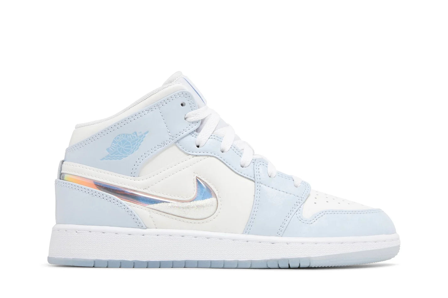 Air Jordan 1 Mid Glitter Swoosh Azul