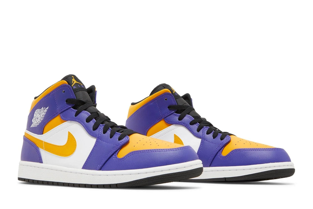 Air Jordan 1 Mid Lakers Roxo/Amarelo