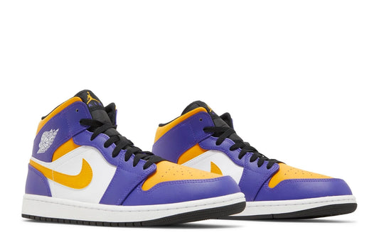 Air Jordan 1 Mid Lakers Roxo/Amarelo
