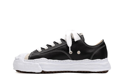 Maison Mihara Yasuhiro &quot;Hank&quot; OG Sole Leather Low-top Preto/Branco