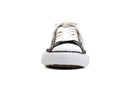 Maison Mihara Yasuhiro &quot;PETERSON&quot;OG Sole Leather Low-top Black Preto/Branco