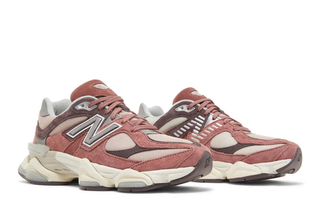 New Balance 9060 Mineral Red Truffle Rain Cloud Vermelho