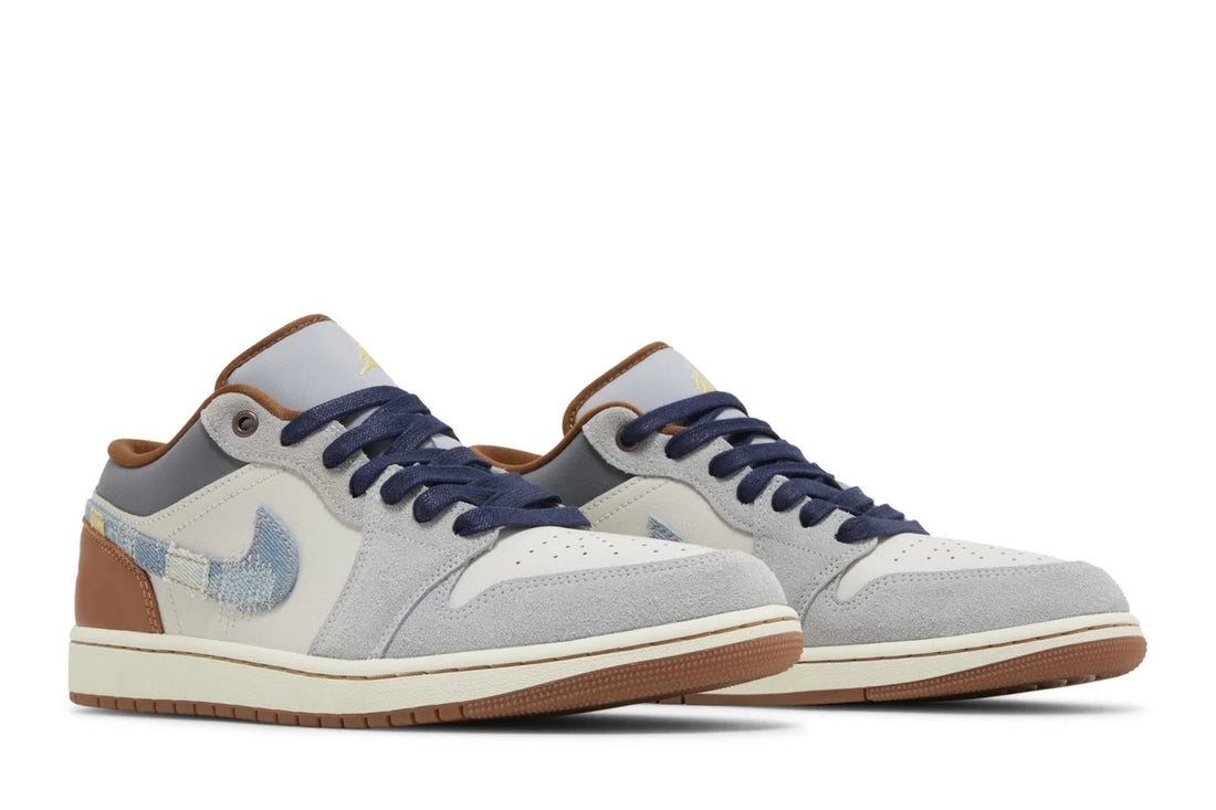 Air Jordan 1 Low SE Repaired Denim Swoosh Azul