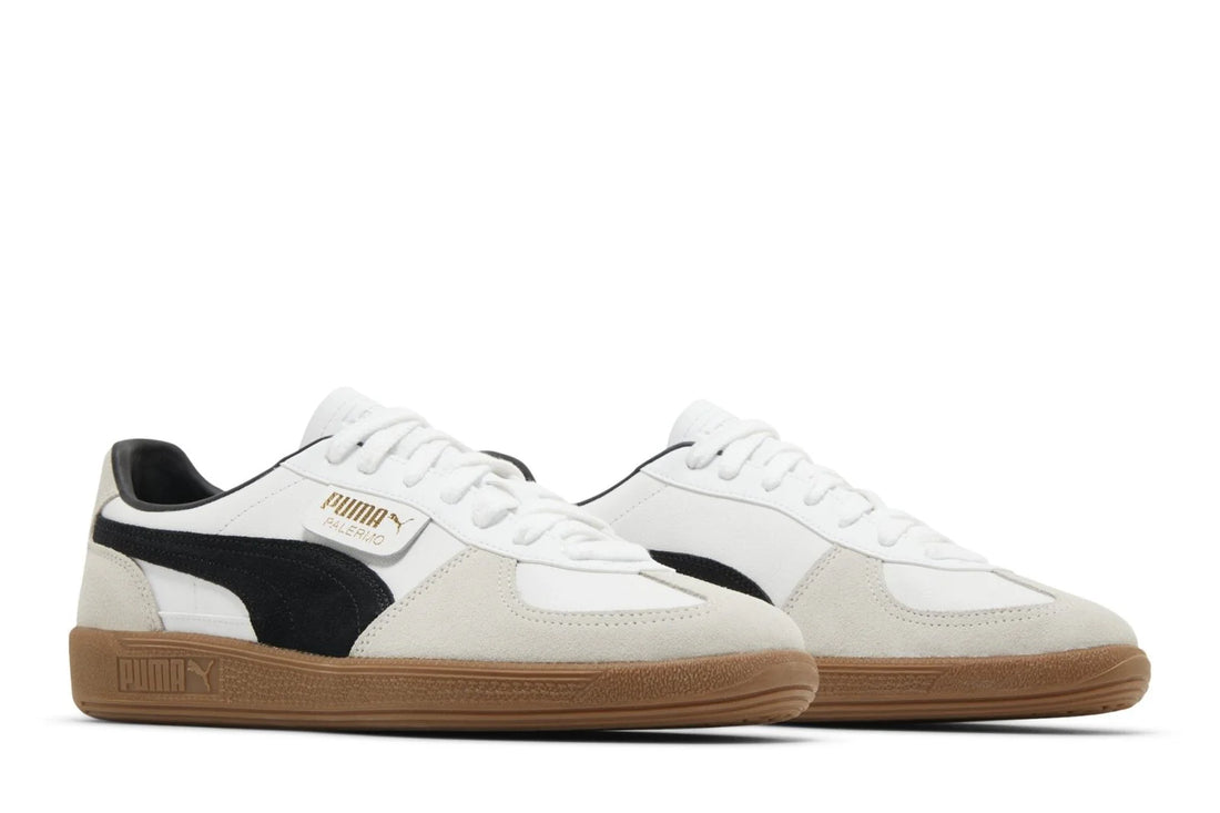 Puma Palermo Leather White Vapor Grey Gum Cinza